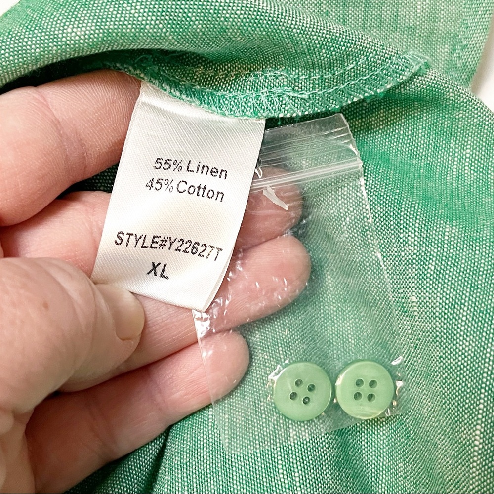 Tuckernuck Seafoam Green Linen Button-Front Maxi Dress - Picture 13 of 15